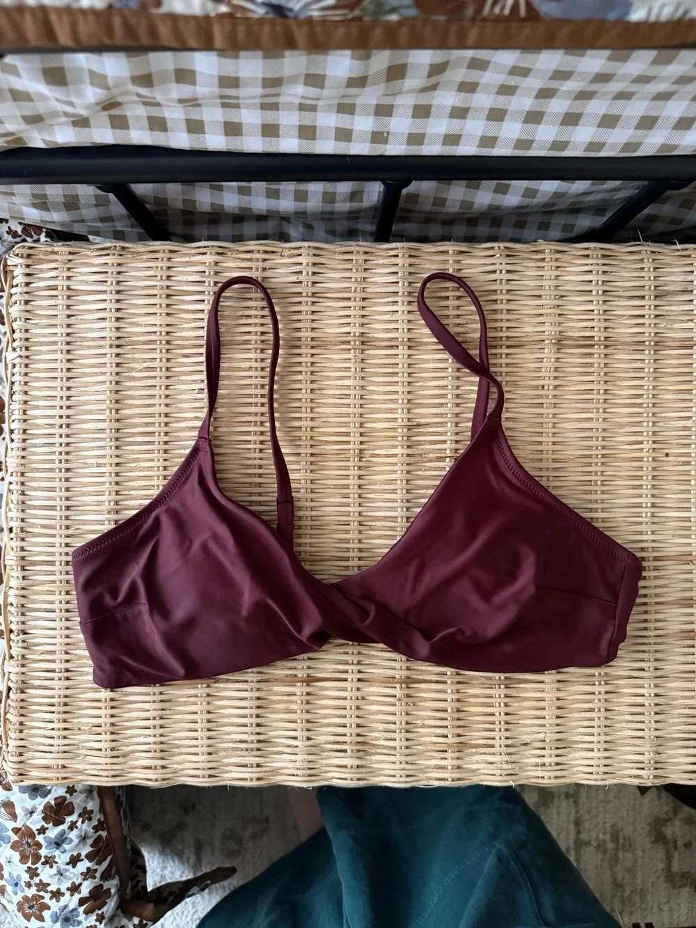 Aerie swim top scoop twist - Burgundy - Picture 1 of 4